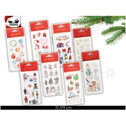 STICKERS XMAS 9X21,5CM   SOGGETTI ASSORTITI