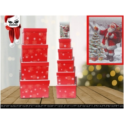 SCATOLE MATRIOSKA SET 10PZ BABBO NATALE CLASSIC