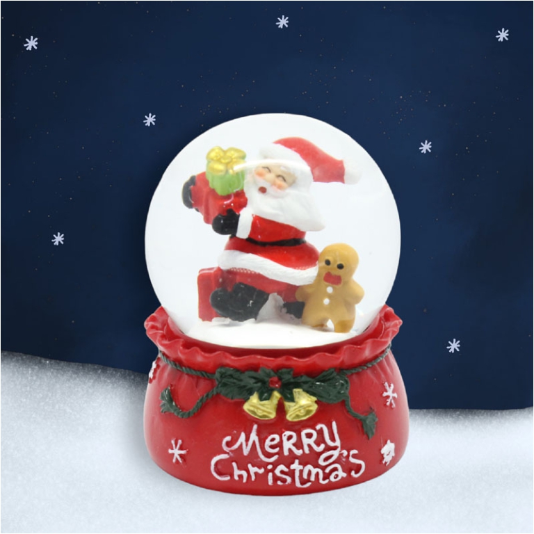 SFERACQUA BABBO NATALE   9X7CM MERRY CHRISTMAS 2