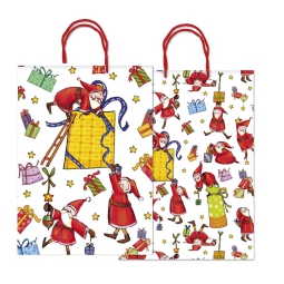 SHOPPER 20X25X10CM MANICI CORDA XMAS 407D