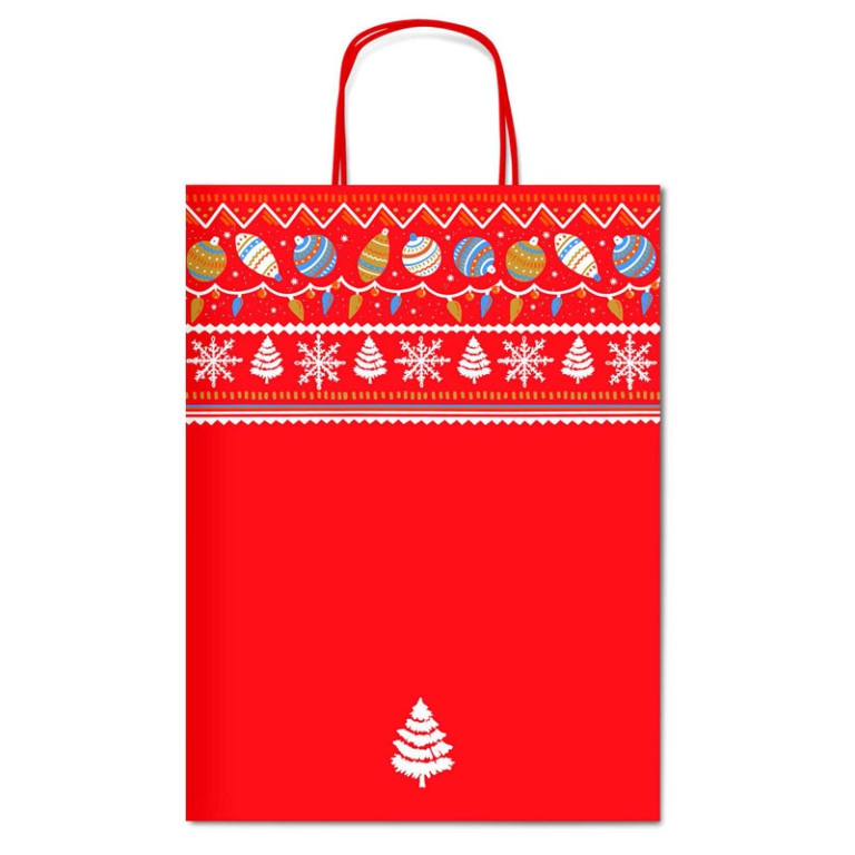 SHOPPER 36X12H46CM MAN.RITORTA DECORI DI NATALE