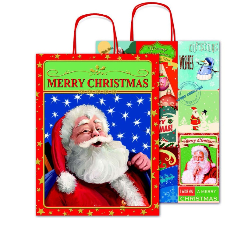 SHOPPER 16X8H21CM MAN.RITORTA SANTA CLAUS