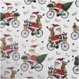 CARTA REGALO 70X100CM    10FG XMAS BABBO NATALE