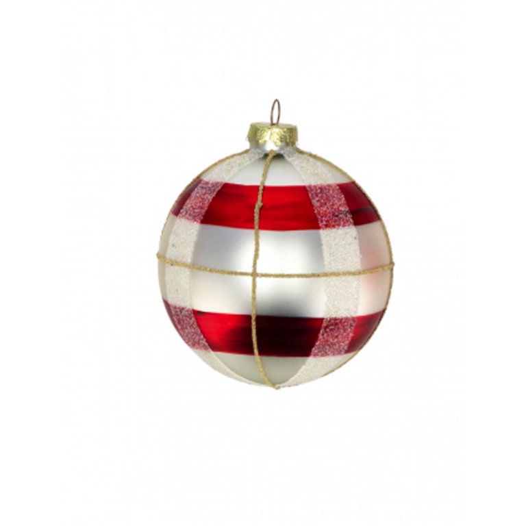 SFERA VETRO TARTAN D10CM 6PZ SOGGETTI ASSORTITI 3