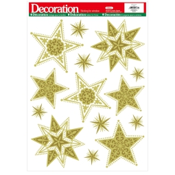 VETROFANIA 41X29CM STELLE GLITTER ASSORTITE