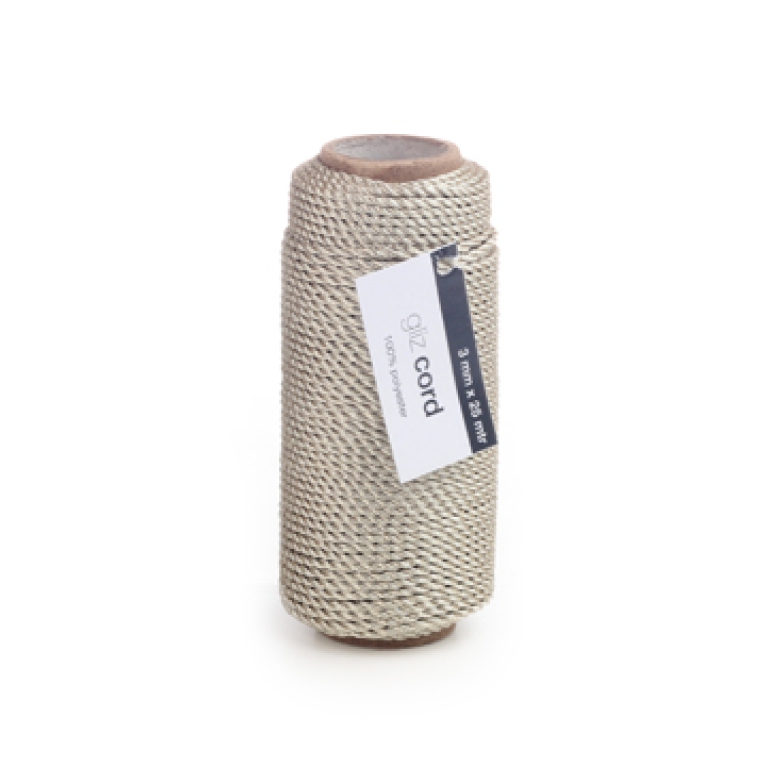 NASTRO CORDONCINO LUREX MT25D3MM CHAMPAGNE