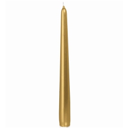 CANDELA CONICA ORO       D25H250MM 12PZ