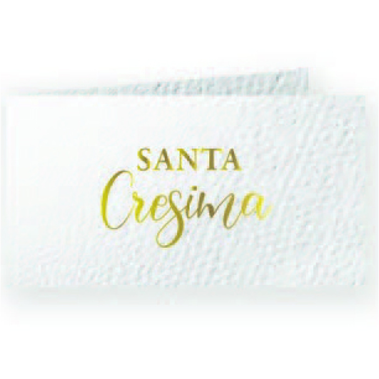 CARTONCINI BOMBONIERA 100PZ SANTA CRESIMA ORO