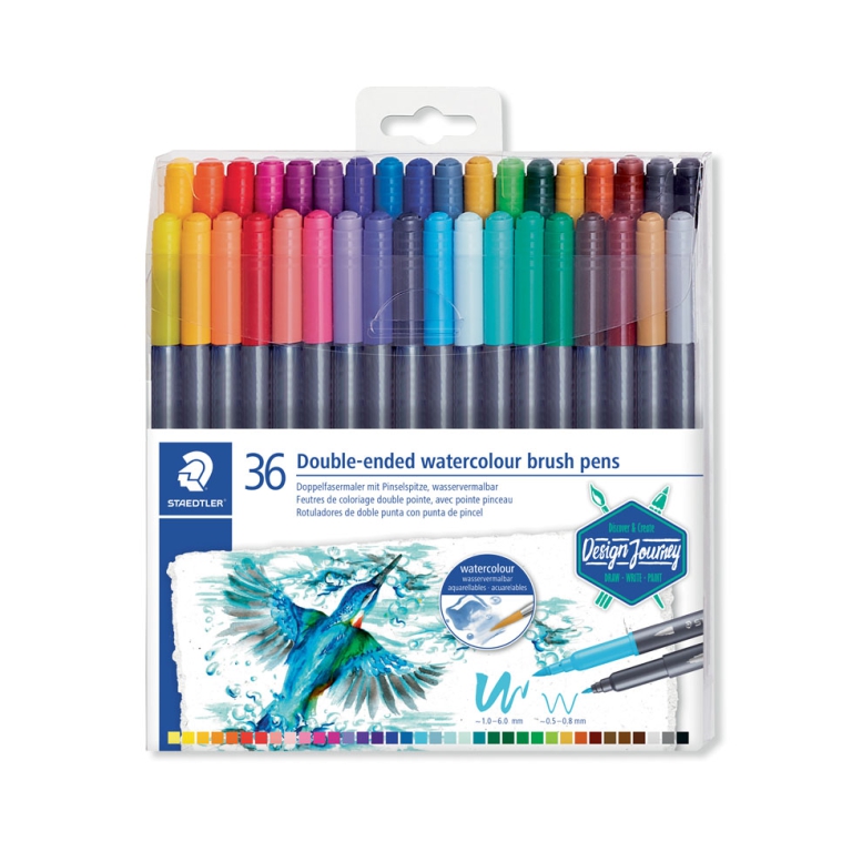 PENNE BRUSH 2 PUNTE ACQUERELLABILI 36C STAEDTLER