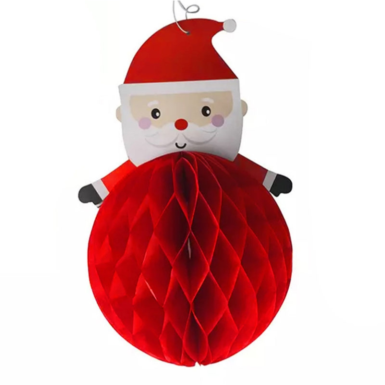 DECORAZIONE 3D 33X22CM   BABBO NATALE ROSSA